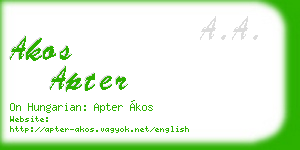 akos apter business card